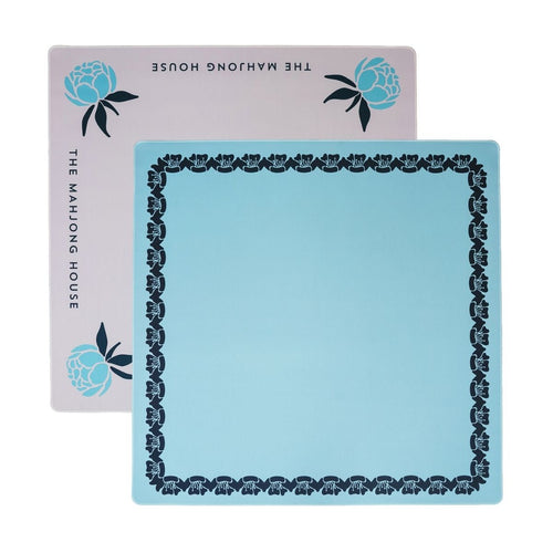 Blue Double-Sided Travel Mahjong Mat
